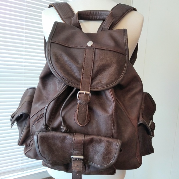 marlboro leather backpack